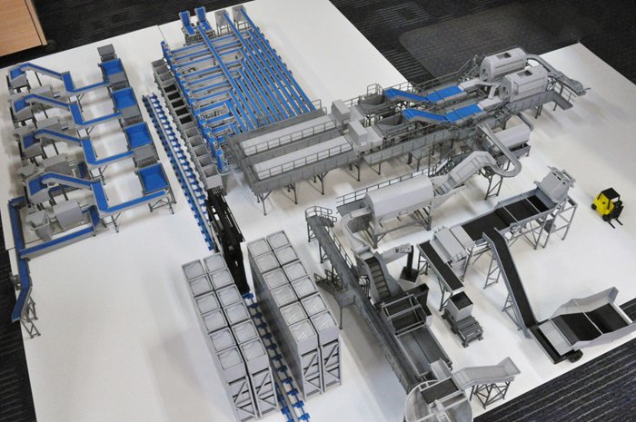 3D打印缩放等比例模型(库)解决企业生产线复杂问题,3D打印出生产线模型展示图