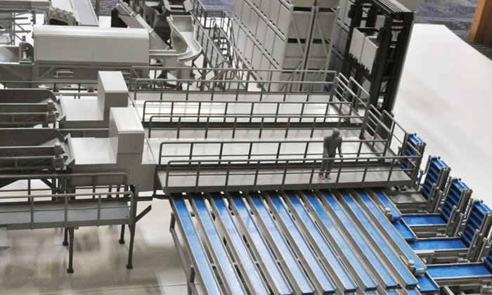 3D打印缩放等比例模型(库)解决企业生产线复杂问题,3D打印出生产线模型展示图