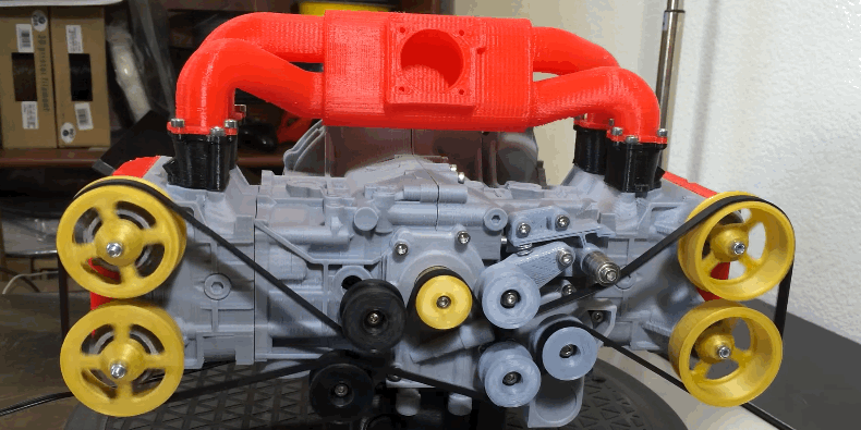 你见过3D打印汽车引擎么 斯巴鲁EJ20全功能四缸引擎3D打印模型亮相 你见过3D打印汽车引擎么 斯巴鲁EJ20全功能四缸引擎3D打印模型亮相