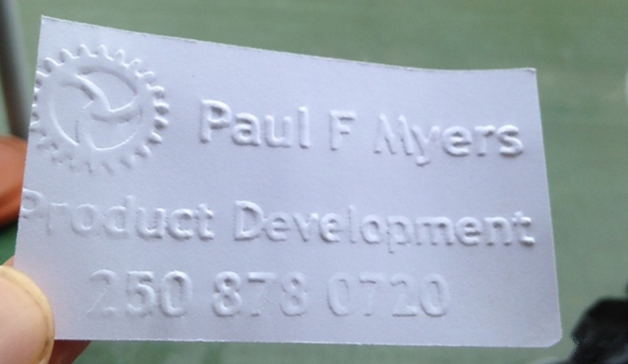 3D打印名片 3D打印压花机制作另类商务名片 3D打印名片 3D打印压花机制作另类商务名片