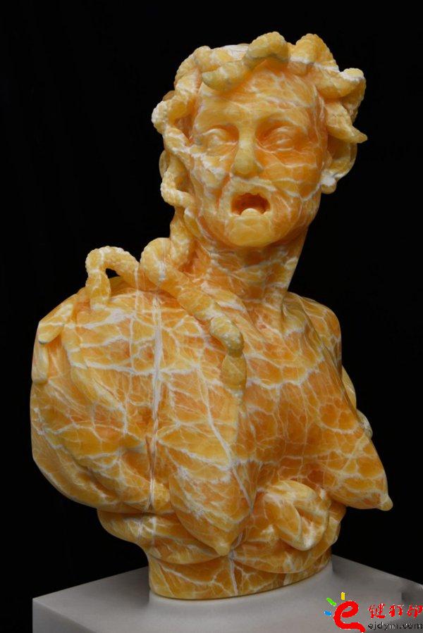 3D打印个性化私人订制 纽约艺术家Barry X Ball的3D打印塑像作品Envy