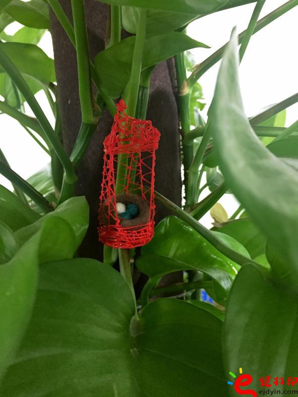 [内附美图]第一次3D打印笔DIY作品之毛毡鸟巢