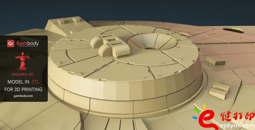 [超清图集]<<星球大战之原力觉醒>>千年隼号飞船3D打印作品欣赏(附模型下载地址)