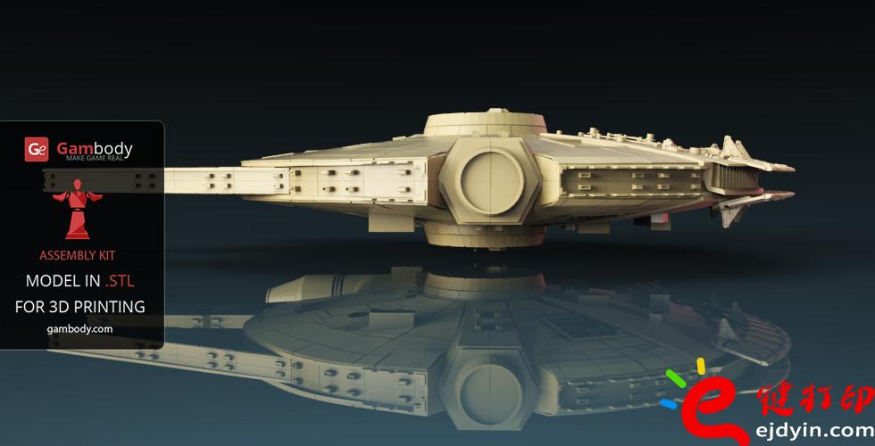 [超清图集]<<星球大战之原力觉醒>>千年隼号飞船3D打印作品欣赏(附模型下载地址)